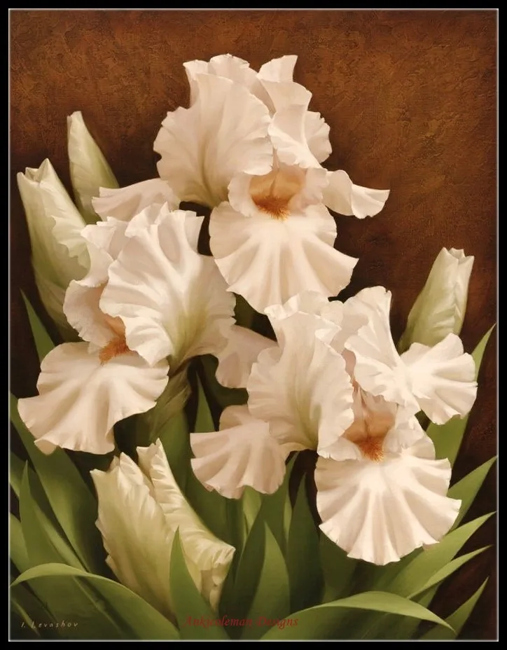 

Needlework for embroidery DIY DMC High Quality - Counted Cross Stitch Kits 14 ct Oil painting - White Iris