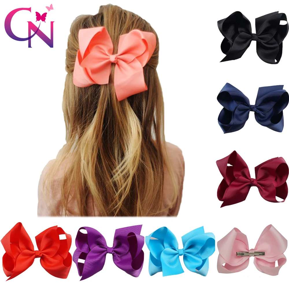 CN-lazos de cinta sólida para el pelo para niña y niño, pinzas para el pelo, horquillas, accesorios para el cabello, 6 ", 30 unidades por lote