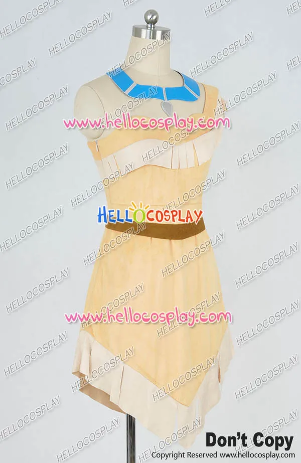 Cosplay Pocahontas Princess Vest Dress Costume H008