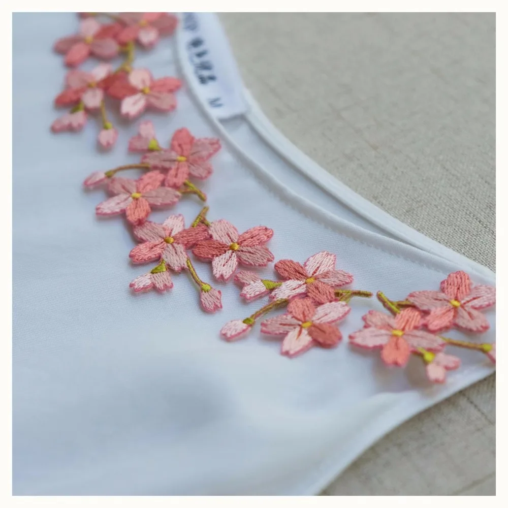 High Quality AHYONNIEX Cherry Blossoms Flower Patch Iron On Patches for Baby Clothing Shoes Bags DIY Accessories