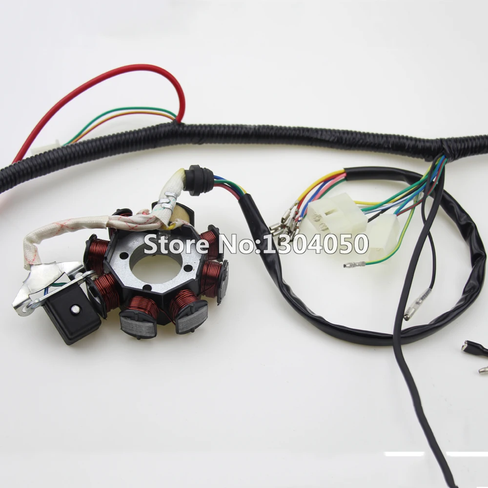 150 200cc 250cc 300cc ATV QUAD Full Electrics Wiring Harness Rectifier CDI COIL D8EA solenoid rectifier Zongshen Loncin