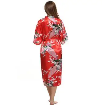 2015 Silk Bathrobe Women Satin Kimono Robes For Women Floral Robes Bridesmaids Long Kimono Robe Bride Silk Robe Dressing Gown