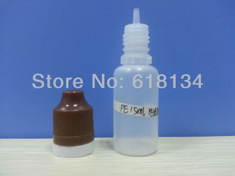 2016 New Types 15ml 2800pcs Tamper proof and Childproof Plastic PE dropper bottles with free shipping