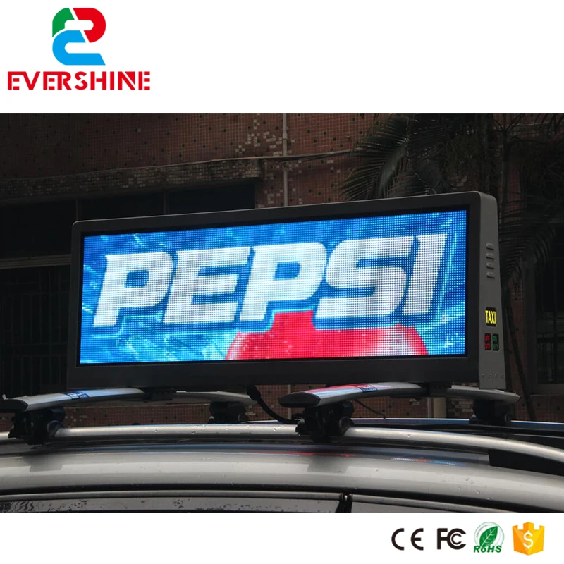 

wireless wearable commercial taxi advertising digital message light rgb board 5mm P5 outdoor taxi top led display screen