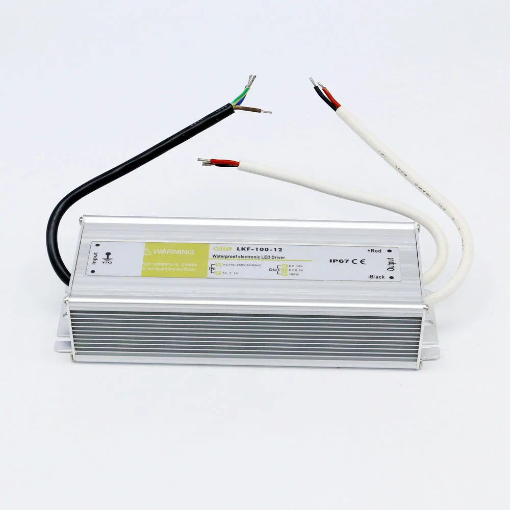 Ip67 Waterproof Electronic Led Driver Dual Output Dc 12V 8.5A 100W