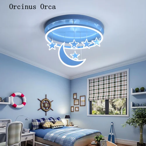 

Cartoon Creative Star Moon ceiling lamp Boys and Girls Bedroom Children's Room Lighting New Modern Simple LED ceiling lamp