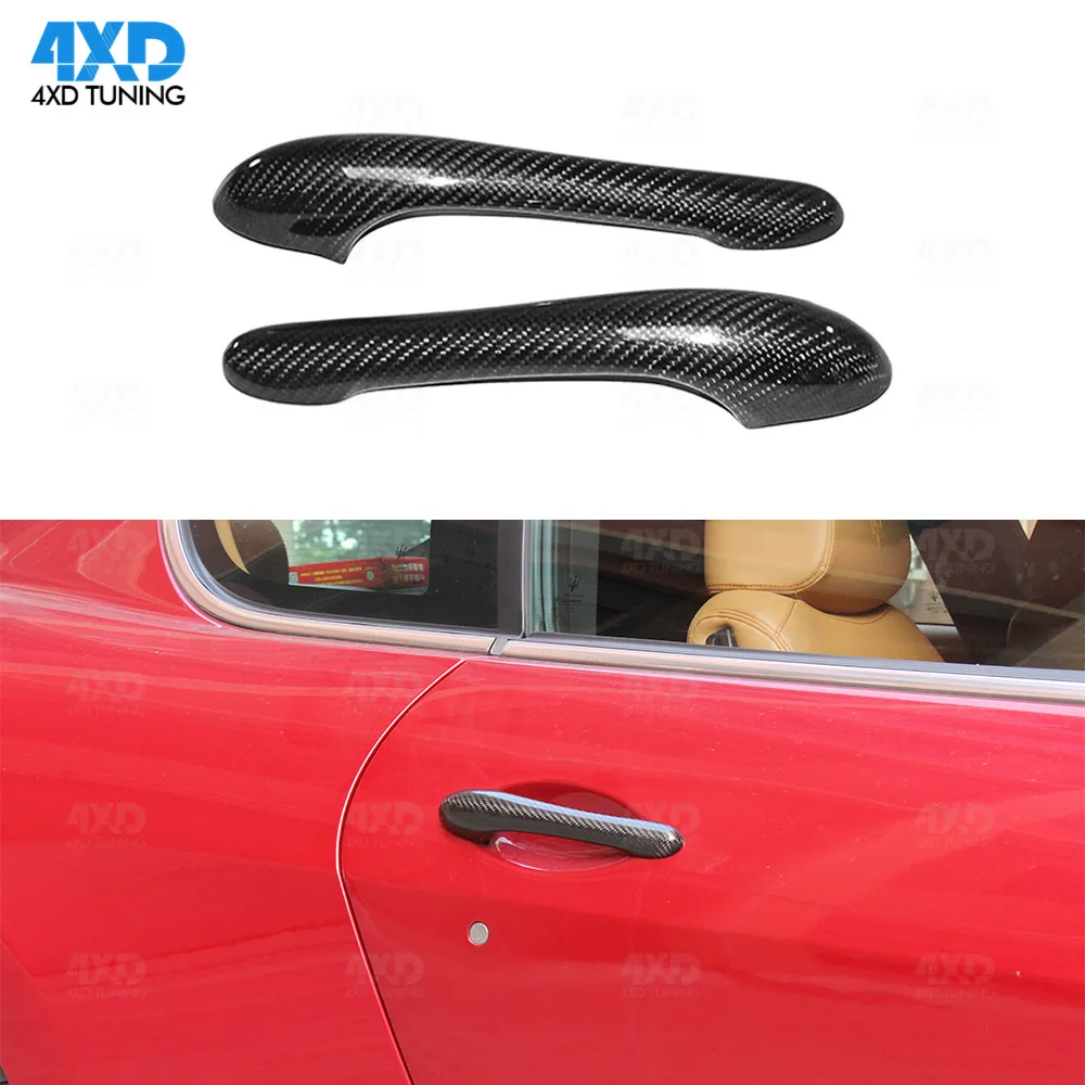 GT GC Refit Exterior Door Handle Cover For Maserati Gran Turismo Quattroporte coupe Carbon door handle cover 2007-2017 2018 2019