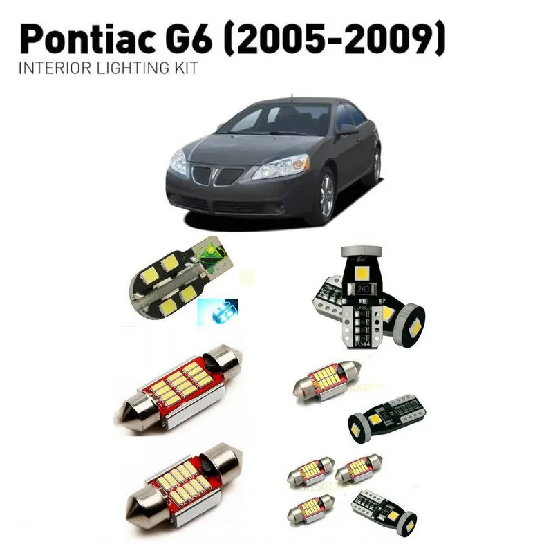 

Led interior lights For pontiac g6 2005-2009 10pc Led Lights For Cars lighting kit automotive bulbs Canbus