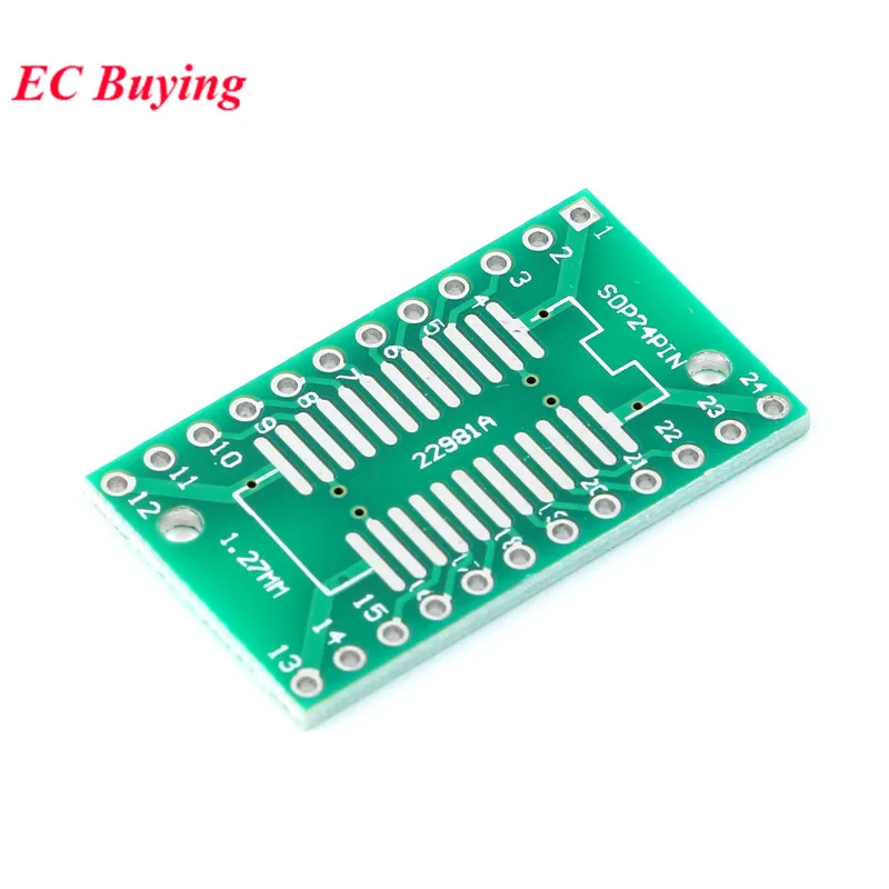 35pcs/lot PCB Board Kit SMD Turn To DIP Adapter Converter Plate SOP MSOP SSOP TSSOP SOT23 8 10 14 16 20 24 28 SMT To DIP