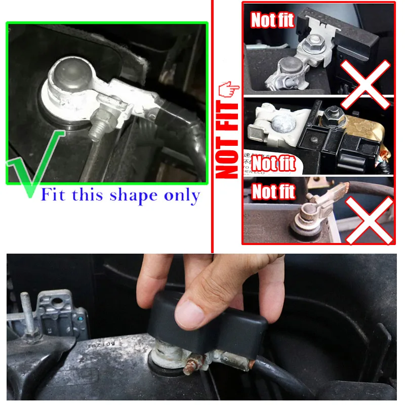 For Nissan Qashqai Dualis J10 For Renault Koleos I Samsung QM5 Battery Anode Negative Electrode Cable Clamp Terminal Cover