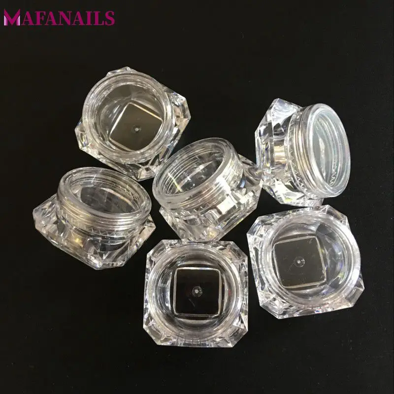 10/50pcs Clear Diamond Empty Acrylic Container 5g (5ml, 0.17oz) Makeup Bottle for Cosmetic Cream Jewelry Empty Jar Pot BO001-01#