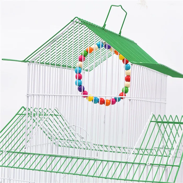 1PCS Rainbow Beads Swing Rings Parrot Birds Toys Xuan Feng Starling Pearl