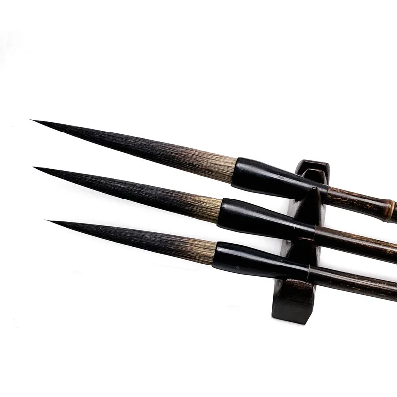 

3pcs/Set Top Quality Chinese Calligraphy Brushes Pen Set Long Bear Hair Writing Brushes Chinese Painting Brush Calligraphy Tools