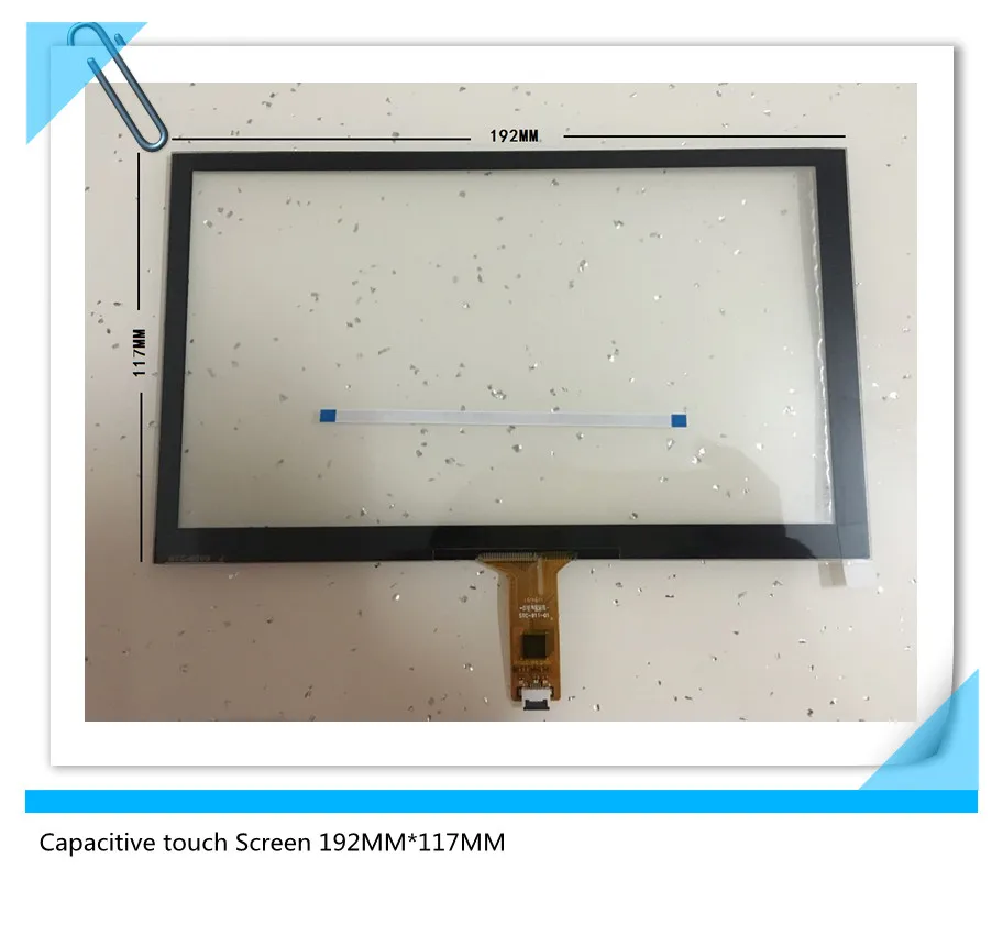 

192*117 New 8 inch 6 wire GT911 Capacitive touch Screen Panel For Car navigation DVD tablet PC 6 pin 192MM*117MM Touchscreen