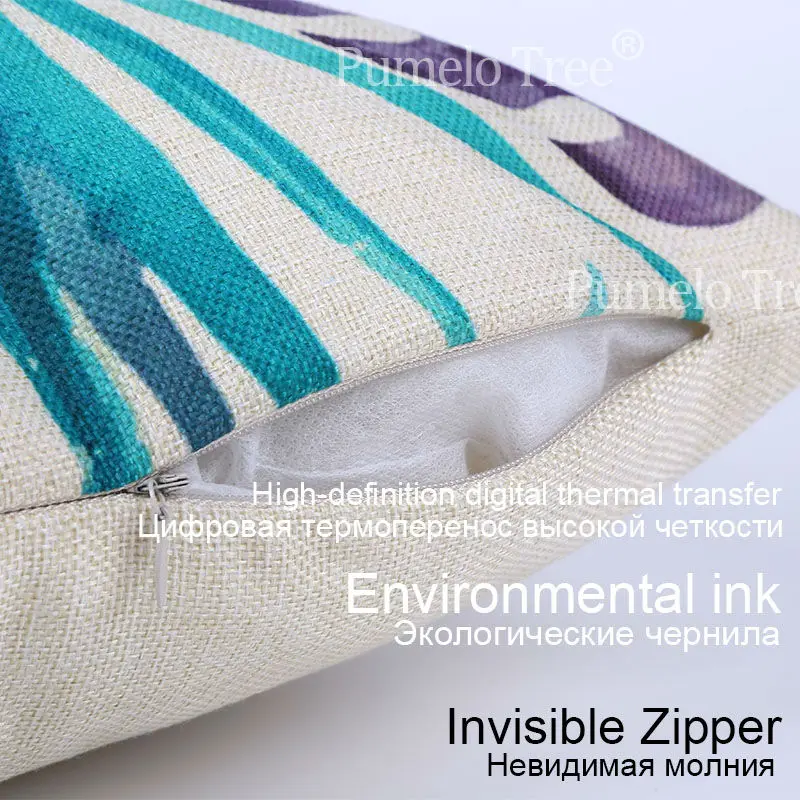 Housses de coussin multicolores de dessin animé pour la décoration de la maison, taie d'oreiller de canapé personnalisée, salon, haute qualité, plante