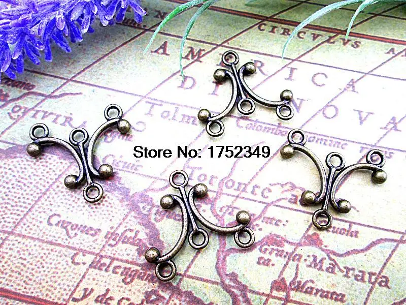 15pcs trangle connector Charms,Antique  bronze Tone Triangle connector Charms Pendant 28x25mm