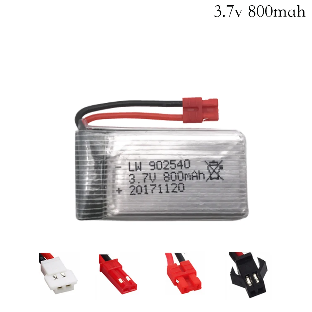 

3.7V 800mAh Lipo Battery for Syma X5 X5HC X5HW X5C X5SW MJX x400 X300C X800 RC Quadcopter Drone Spare Part 3.7 v battery 902540