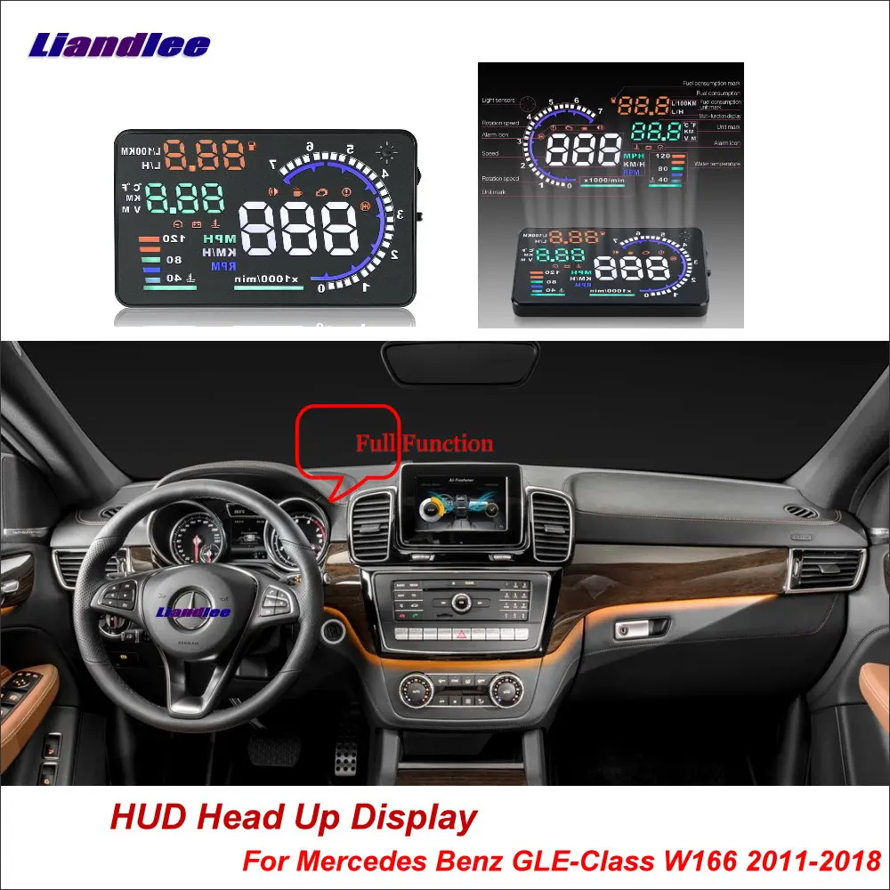 Liandlee Car Head Up Display HUD For Mercedes Benz GLE-Class W166 2011-2018 Dynamic Driving Computer HD Projector Screen OBD