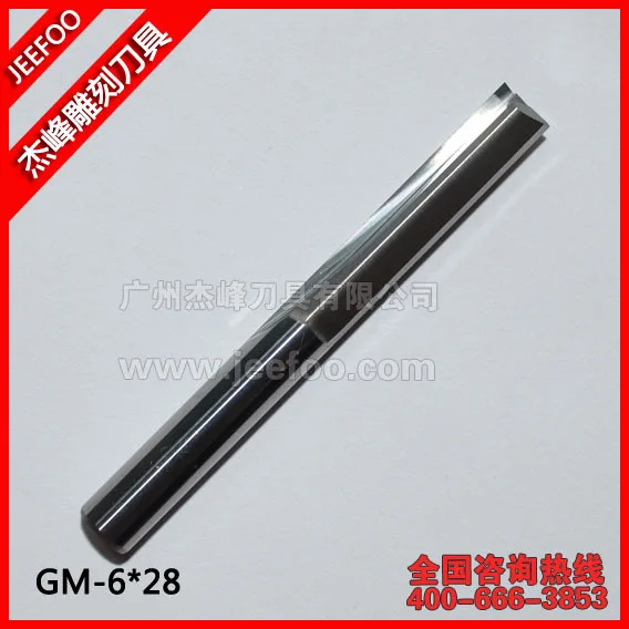 

6*28mm Two Straight Flutes Cutters, CNC Engraving Tools, CNC Router Bits for Multilayer board, Plywood, MDF, Foam