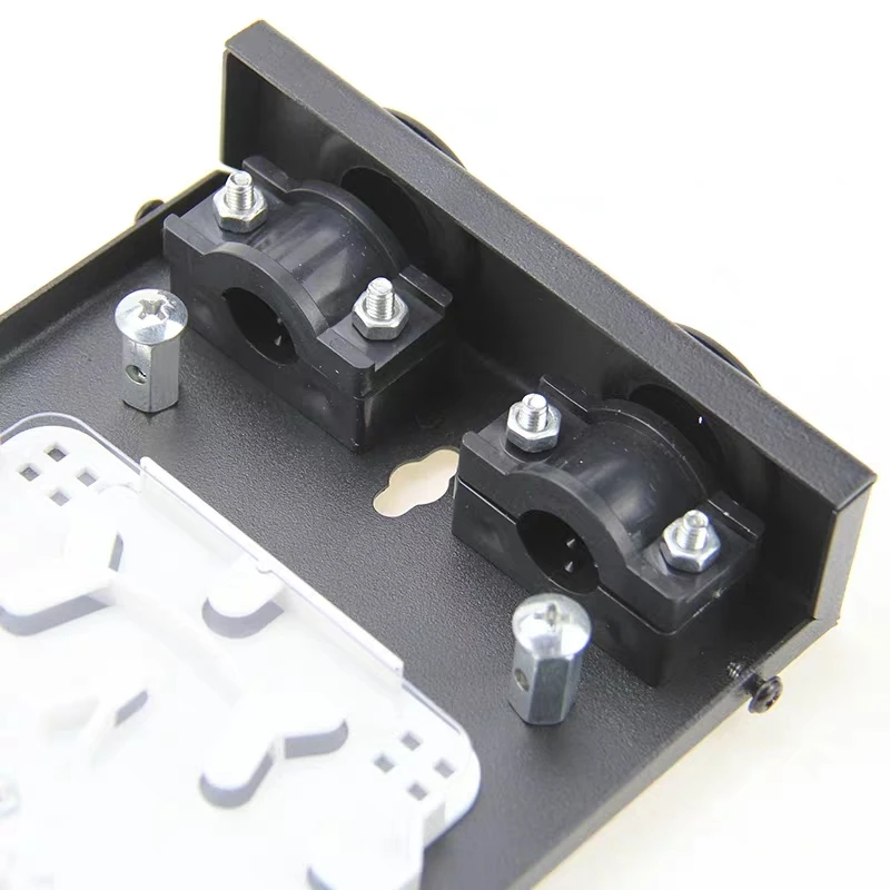 Caixa do painel de remendo da fibra ótica, caixa terminal em branco do SC de FTTH, 8 núcleos, SPCC, 8 portos, LC, DX, FTTX, ELINK preto, grosso, 1.0mm, 2 PCes