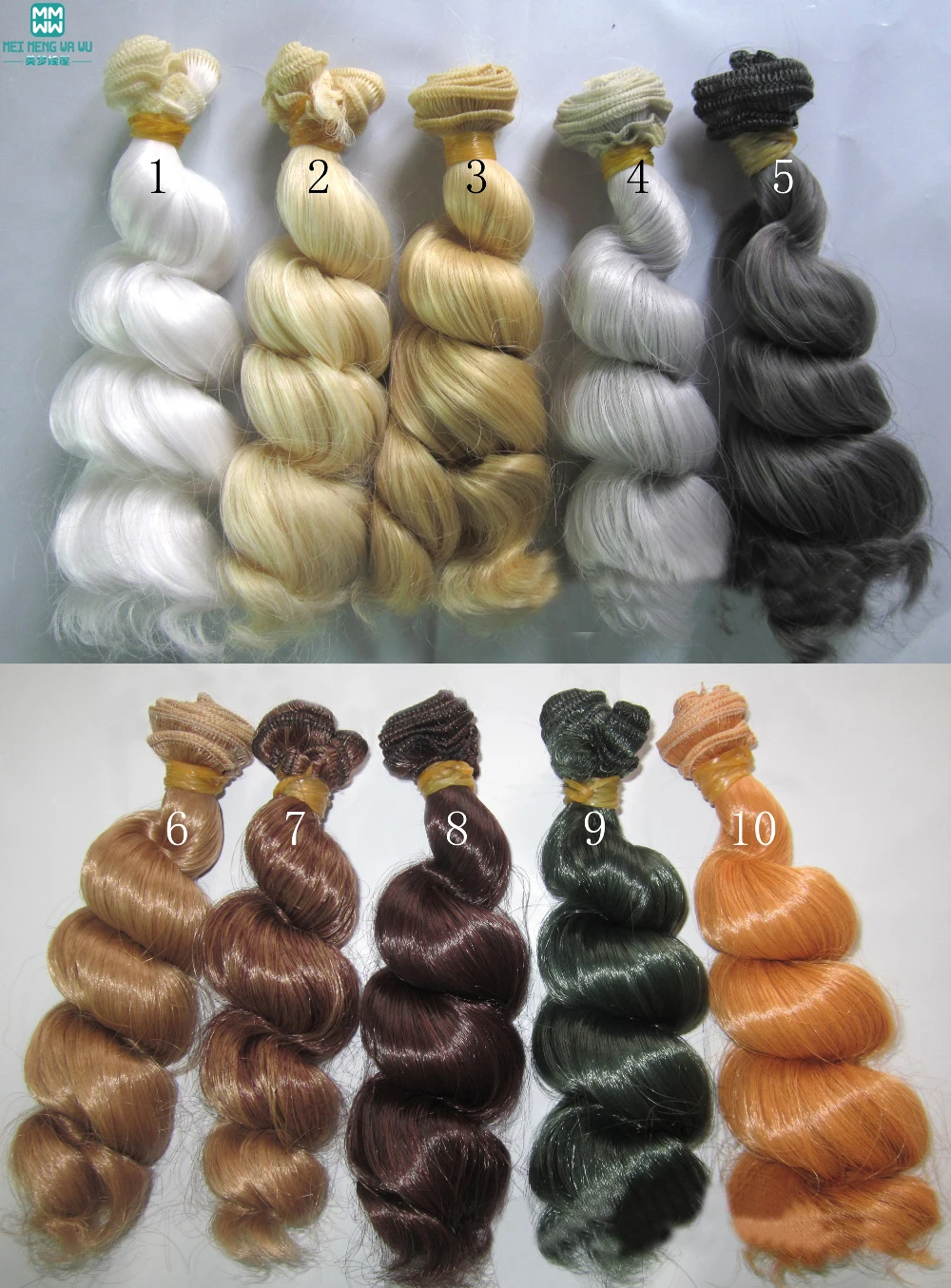 1 pcs 15 cm high temperature thick curly hair for 1/3 1/4 1/6 BJD SD dolls wigs Accessories