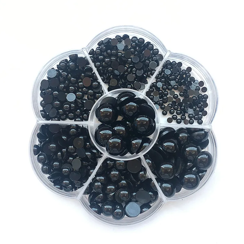 3-12mm 500pcs Rotonda e Piatta Nero Occhi Occhi di Plastica Occhi per le Bambole Che Fanno Giocattoli per Bambole Orsacchiotto occhi Amigurumi occhi di Bambola Accessori