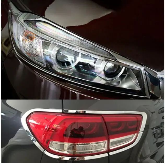 

ACCESSORIES FIT FOR KIA SORENTO UM 2016- CHROME FRONT REAR HEADLIGHT TAIL LIGHT LAMP COVER TRIM FRAME SURROUND MOLDING GARNISH