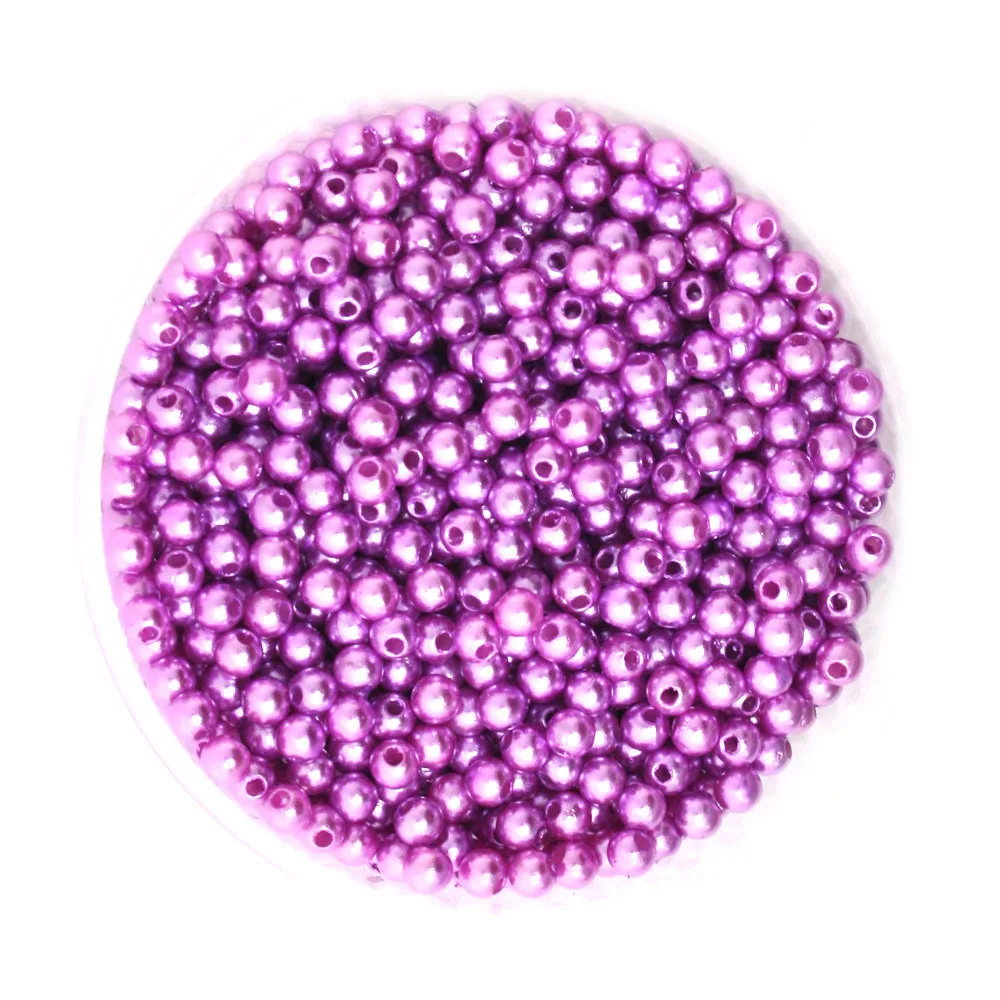 

Plastic 2000pcs/lot Light Purple Imitation Pearl Round Beads 4mm Dia.Wholesale for DIY Bracelet and Necklace CN-BSG01-01LPR