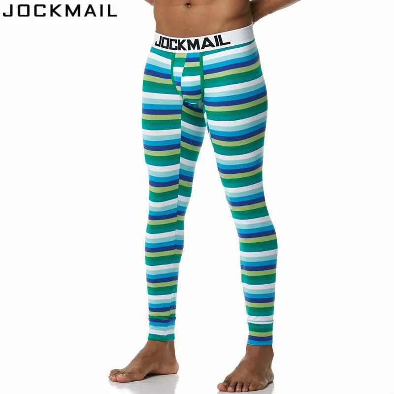 JOCKMAIL Brand Men Long Johns Cotton Printed leggings Thermal Underwear cueca Gay Men Thermo Underwear Long Johns Underpants