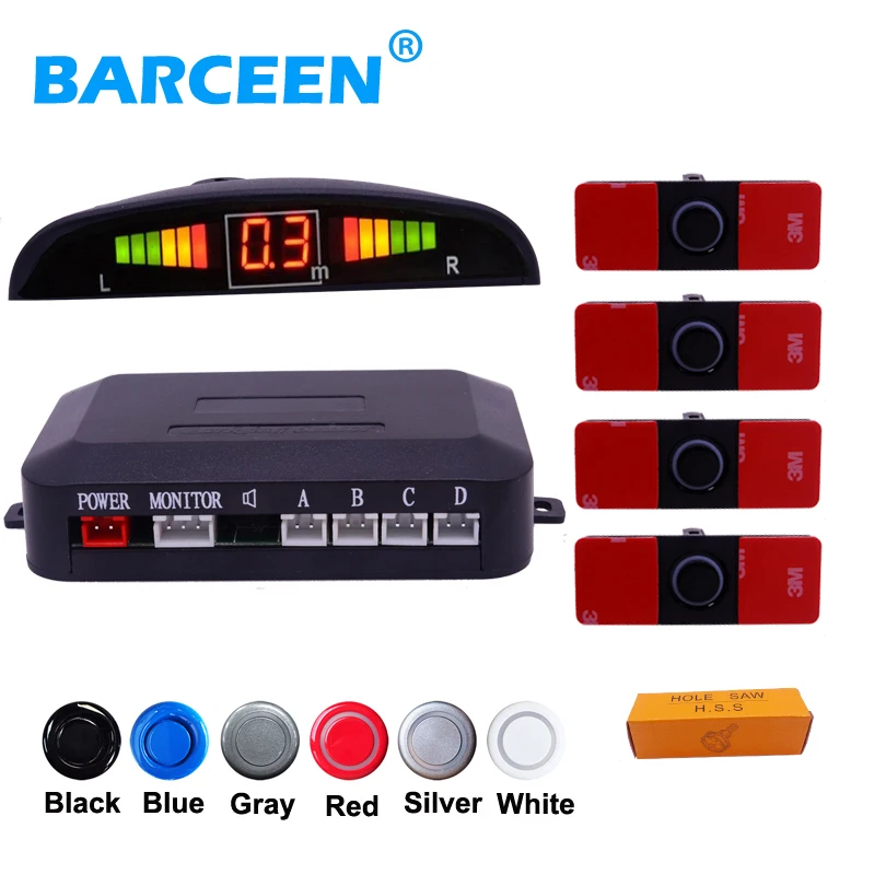 

Car reversing use car parking sensor with led match set include 3 m Detecting distance car parking sensor with led display