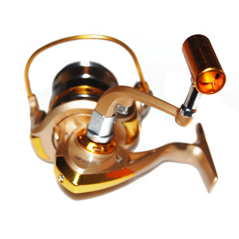 10BB Ball Bearings 5.5:1 Gear Ratio Golden Aluminum Saltwater Fishing Spinning Reel HF3000-7000 Fishing Reels