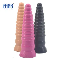 FAAK large butt plug silicone anal sex toys for women men anus massage clitoral pussy stimulate anal dildo sucker sex products