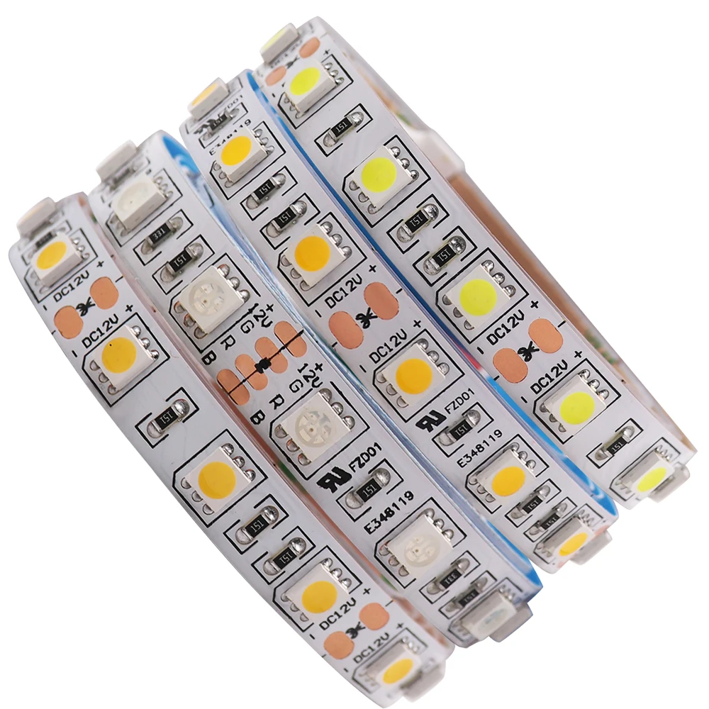 True Epistar Chip 5050 LED Strip Neutral white DC12V 60LEDs/m 5m/lot Flexible LED Light RGB Natural Family Light High Quality