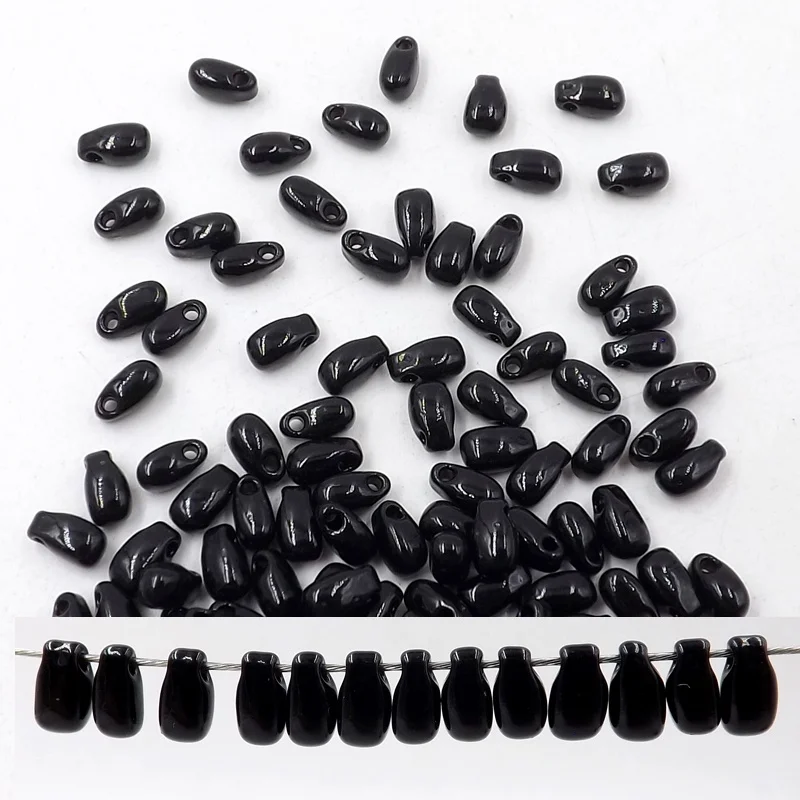 2016 Hot New 200pcs Czech Glass Beads Teardrop 3x5.5mm Black .DIY Fashion Jewelry Make LDP401