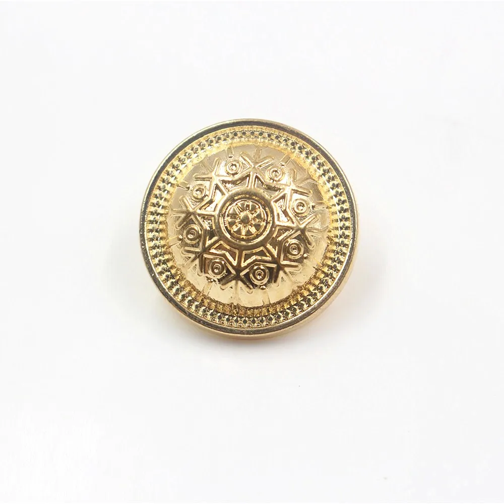 25mm 10pcs/lot Snow metal buttons gold sweater coat decoration shirt buttons accessories DIY JS-0213