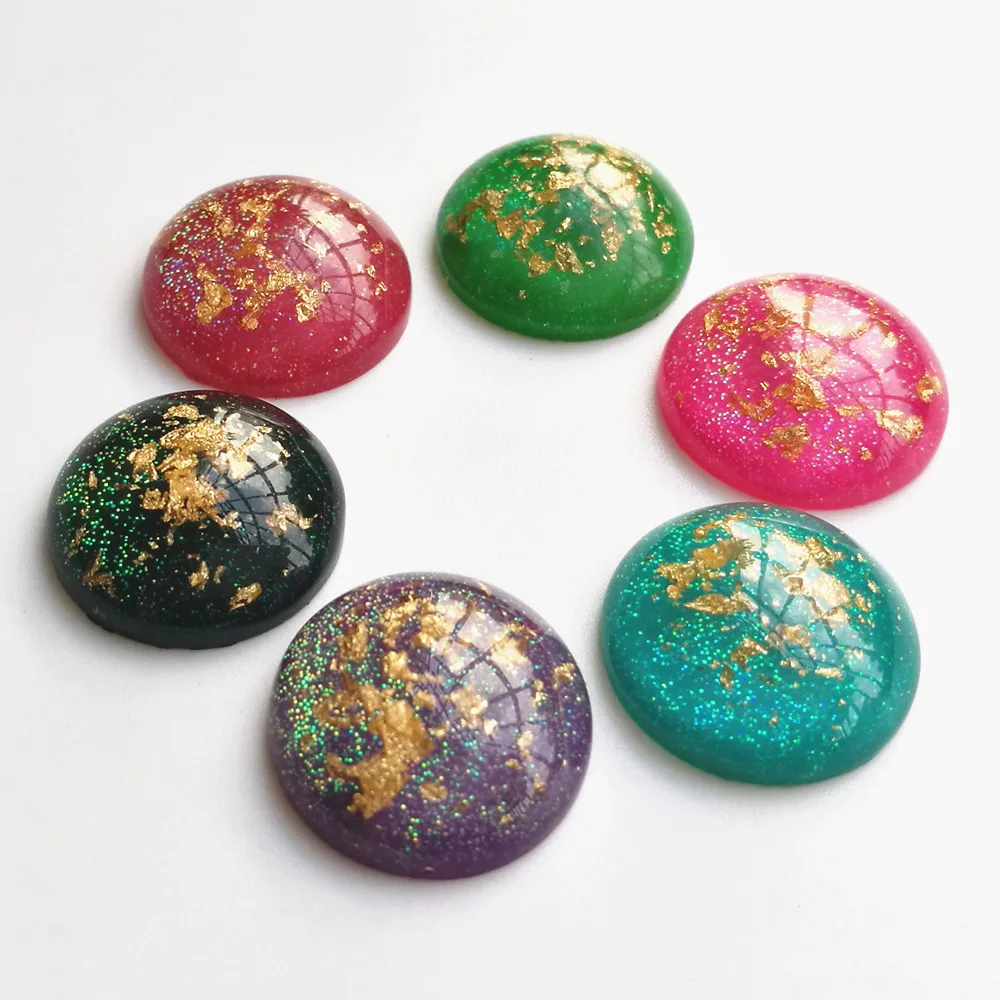 

50 pieces Resin Diameter 18mm Round 13 Colors Cabochon Domes Flat back beads Jewelry Finding Cameo Pendant Settings