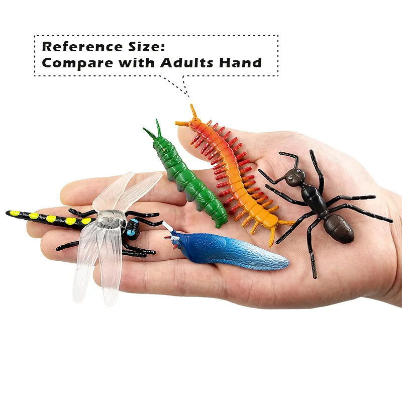 12 قطعة نماذج للحيوانات الحشرات اليعسوب العنكبوت النمل السرعوف يطير لتقوم بها بنفسك تمثال ديكور المنزل مصغرة الجنية حديقة الديكور اكسسوارات