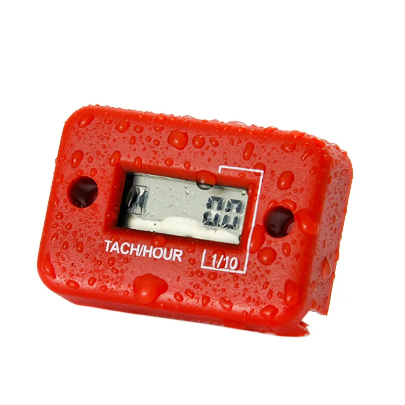 Tachometer RPM Meter Waterproof Moto Counter Motor Glider Snowmobile for Gasoline Engine Red Motorcycle Jet Ski Boats Forklift