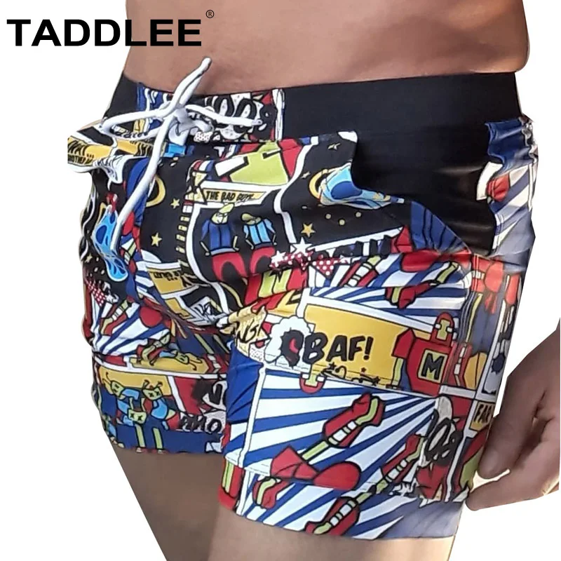 Taddlee Brand Men\'s Swimwear Swimsuits Board Surf Shorts Plus Size XXL High Rise Traditional Basic Swim Boxer Trunks Swimming