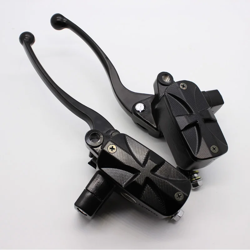 For Left Right Universal 25MM Hydraulic Motorcycle Brake Master Cylinder Hydraulic Clutch Levers fluid Reservoir 14mm