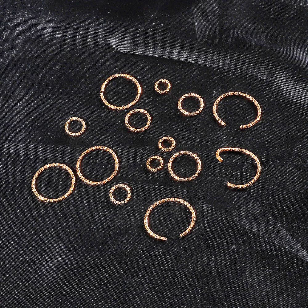 2 colors Styles 50pcs Round Jump Rings fashion Twisted Copper Closed Rings For Diy Fashion Jewelry Accessories