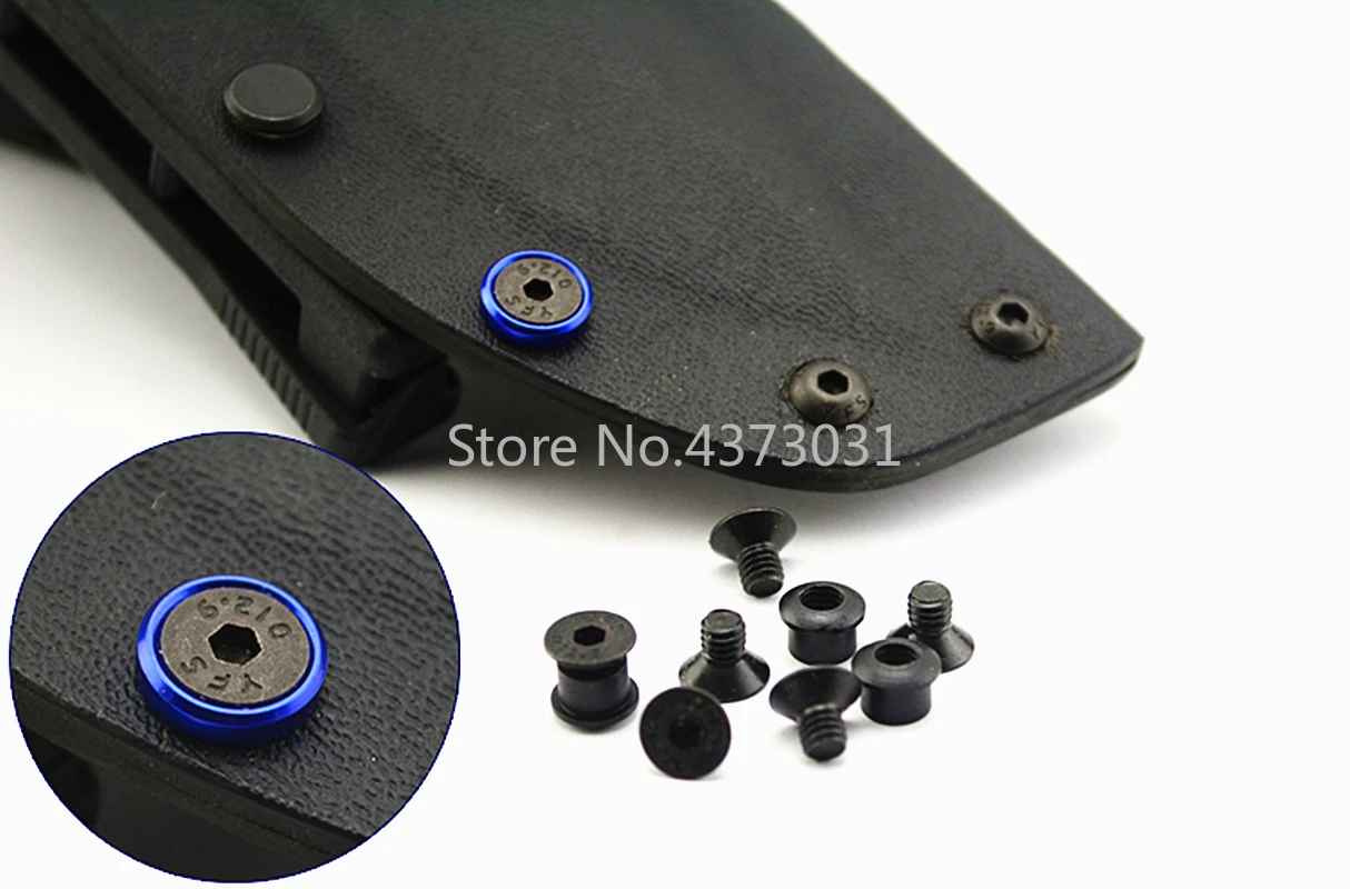 4pcs Stainless Steel Chicago Screws Pocket Folding Knife Scabbard Screws with Colorful Washer for 1.5mm/2.0mm Kydex Plate