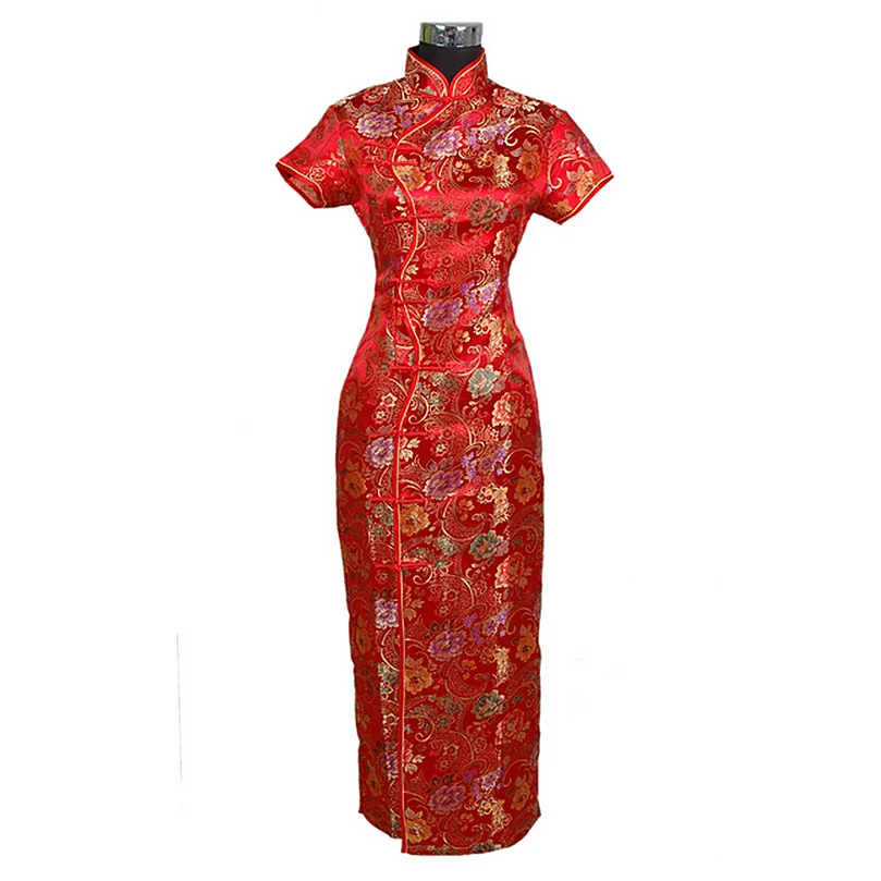 Chinese traditional Women\'s Long dress Qipao Cheong-sam Wedding Evening Dress Size S M L XL XXL XXXL C0001