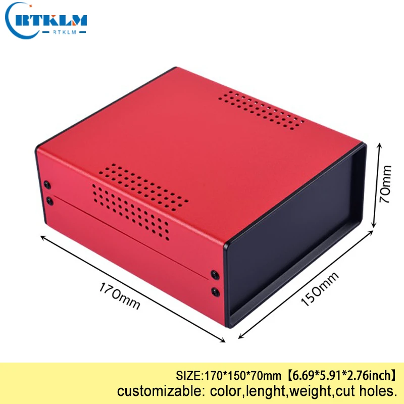 Electrical junction instrument box Iron box for electronics project housing diy iron control switch case 170*150*70mm