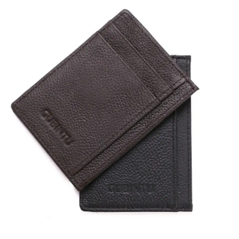 GUBINTU Coin Purse Leather Men's Card Package Of Solid Color Multi-Card Card Package Korean Version Of The Simple Bus Card Sets