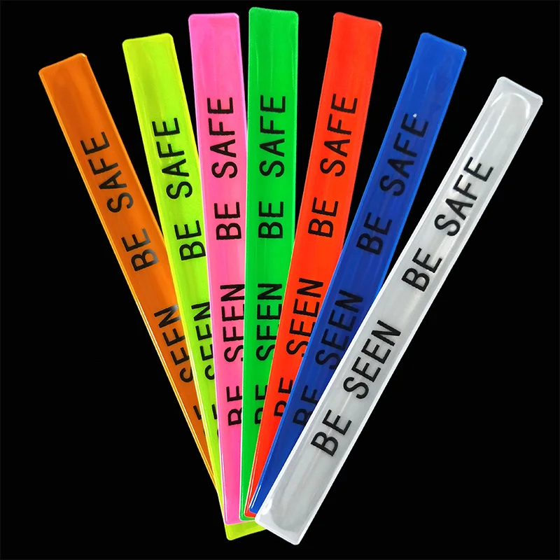 Be seen Be safe 30CM Reflective Wristband Slap Band Leg Straps Safety Reflector Bracelets Wrap Armband For Running Riding Safety