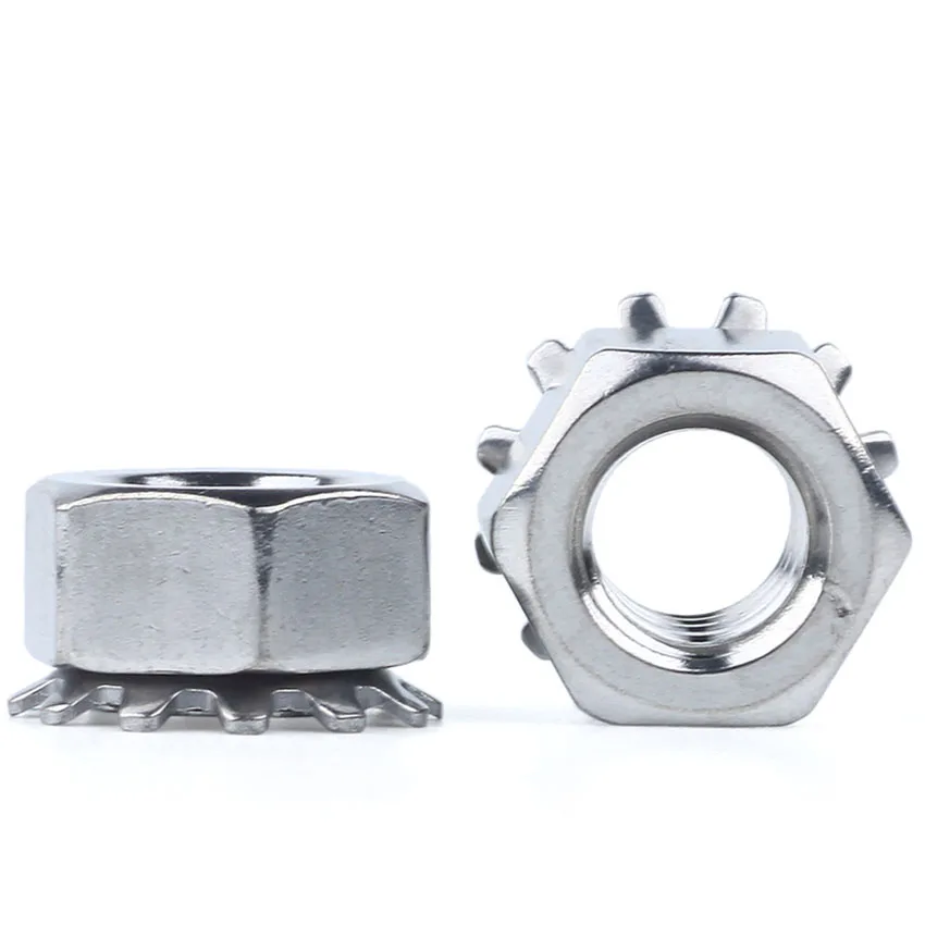 

M3 M4 M5 M6 M8 K-type K-Lock Nut Galvanized Keps Nuts Toothed Hex Nut White Zinc Carbon steel K Nuts