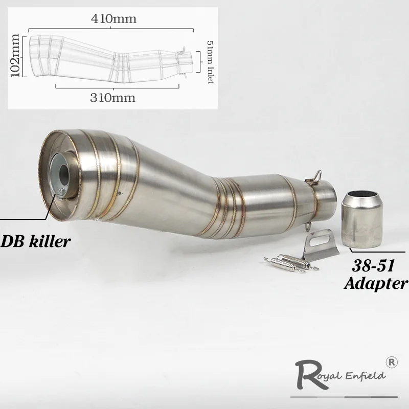 51mm Inlet Universal Motorcycle Exhaust Muffler Escape for Honda Kawasaki Yamaha KTM DUCATI ATV R1 R3 R6 ninja 400 250 fz6 z1