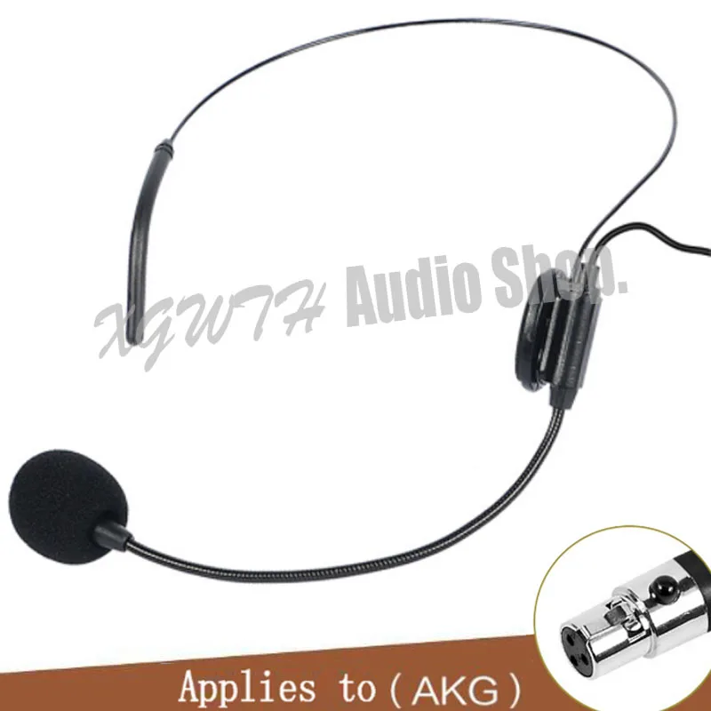 Dual Ear Head Head Wearing Headset Condenser Microphone Microfone Mic for AK G ALL XLR 3PIN