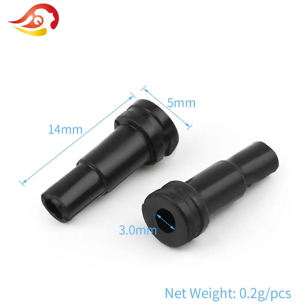 QYFANG 4/6mm Diameter Plastic Hose Tail Pipe Soft Rubber Sleeve for Male Connector Audio Jack Metal Adapter Earphone MMCX Plug